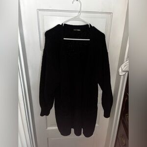 Fashion Nova Black Fuzzy Sweater